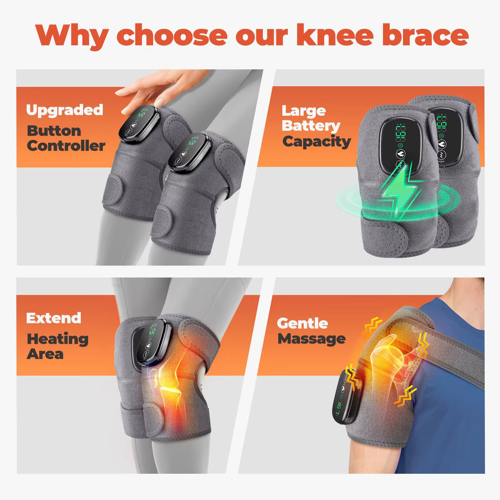 Genouillère chauffante et vibrante